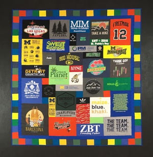 Puzzle Style T-shirt quilt by Too Cool T-shirt Quilts